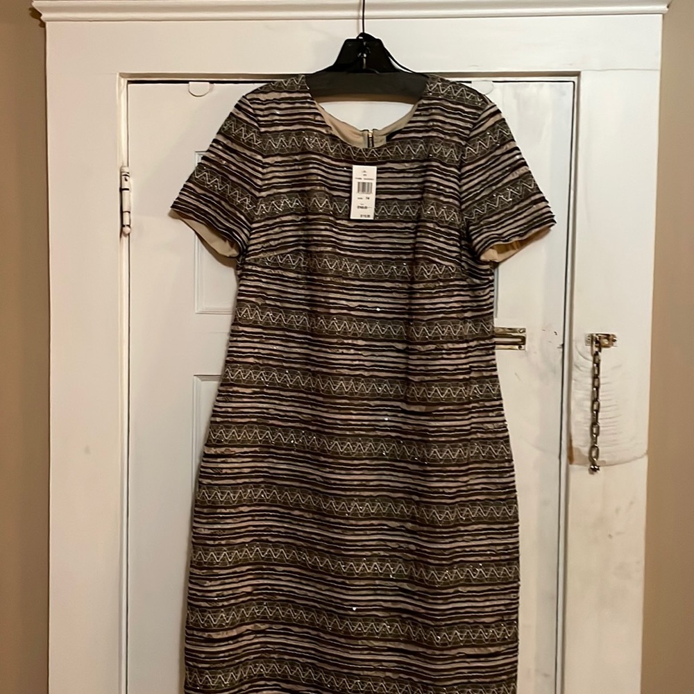 NWT Saks mini dress with lace and sequins